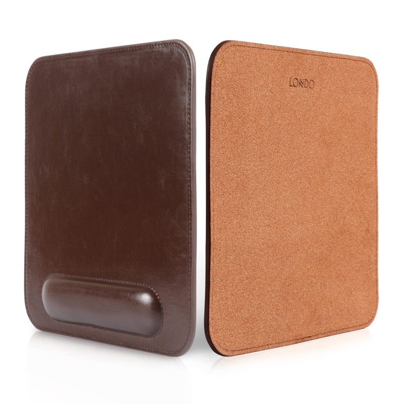 Londo Leather Mouse Pad with Wrist Rest â€“ Ergonomic Support, Non-Slip Base, Smooth Surface - Image 4